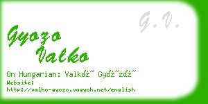 gyozo valko business card